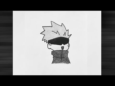 Cara Menggambar CHIBI GOJO SATORU [Jujutsu Kaisen] gampang banget!! - How to draw anime