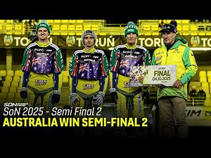Australia, Denmark and Czechia Progress to Final - 2025 SON SF2 | FIM Speedway Grand Prix