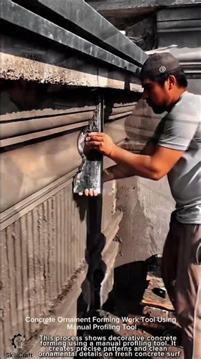 Concrete Ornament Forming Work Tool Using Manual Profiling Tool #worktool