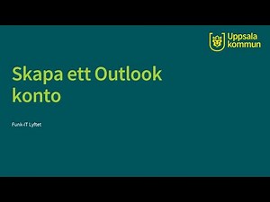 Lär dig skapa ett Outlook-konto