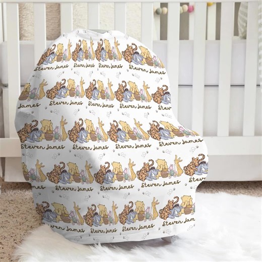 Winnie The Pooh Crib Bed Set, Classic Pooh Bear Blanket, Nursery Bedding Set, Personalized Crib Sheet Set, Nursery Name Gifted, Baby Bedding