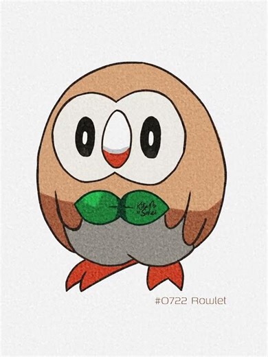drawing #rowlet! #pokemon #shorts #anime #fanart #speedpaint
