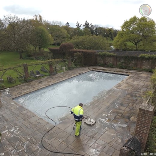 Blasting an ENTIRE Pool Deck Clean | Mr. Jet Washing