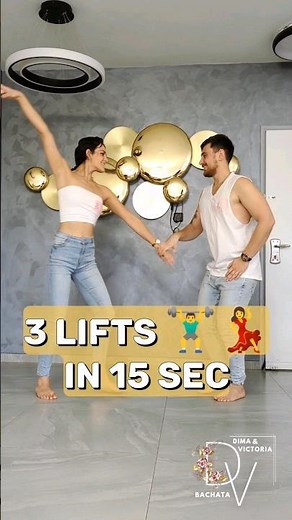 3 Lifts In 15 Seconds 🏋️‍♂️ | Bachata Dance 💃 #bachata #tutorial #dimayvictoria #lifts #dancevideo