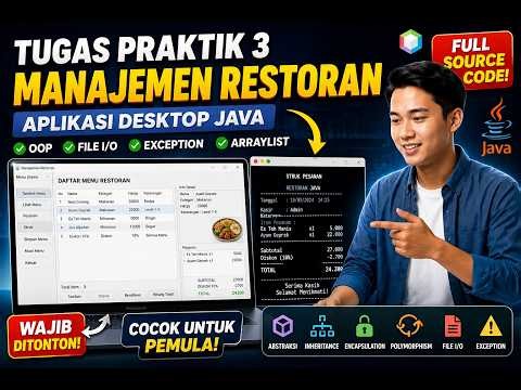 Aplikasi Manajemen Restoran Java Swing | Tugas Praktik 3 Pemrograman Berbasis Desktop