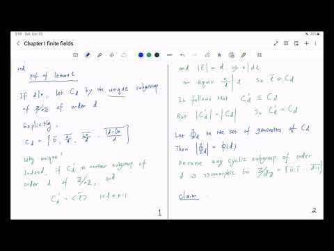 Number theory I.1.2 the multiplicative group of a finite field
