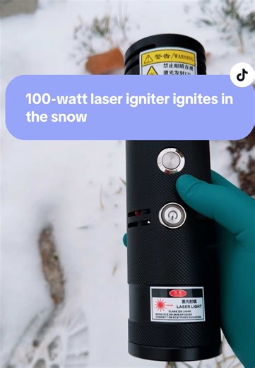 100-Watt Laser Igniter in Snow: A DIY Experiment