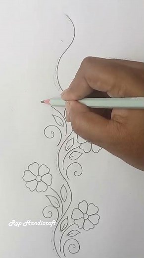 How to draw a Beautiful Borderline Designs 🌿🌿🍀easy borderline design Drawing