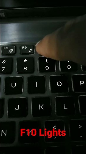 How to turn on dell laptop keyboard lights F10 ?