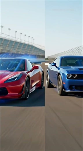 Chevrolet Corvette C8 VS Dodge Challenger SRT Hellcat Compression feature Test #compression