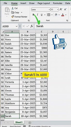 Excel Navigation Trick: Jump Rows & Columns FAST