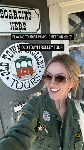 Jenn | The Stylish Housewife on Instagram: "Yesterday we played tourist in our own backyard! We hopped on the @oldtowntrolley at Seaport Village and made a day of it! It was honestly such a fun way to spend the day! Although I will admit, taking a trolley over the Coronado Bridge was 😱. I’m nervous being in control of my own car let alone on a trolley with open windows. 🤪 I had no idea that one of the stops was literally right across the street from @littlefrenchiesd! I got my fave French onio