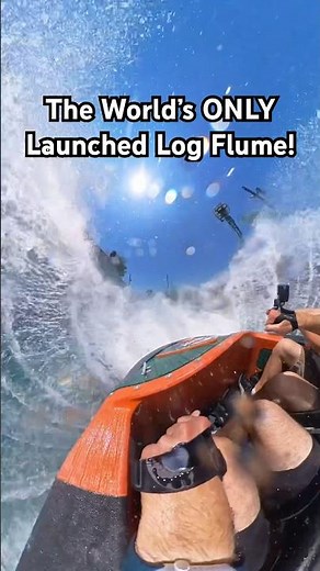 World’s Only LAUNCHED Log Flume Ride! | #shorts