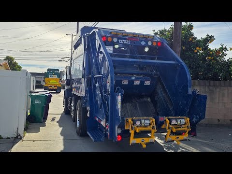 Garbage Trucks of Long Beach: Miscellaneous New Way Garbage Trucks on Trash, Recycling, and Organics
