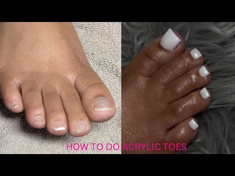 How To Do Acrylic Toes | Beginner Tutorial | Acrylic Toes With No Forms/tips
