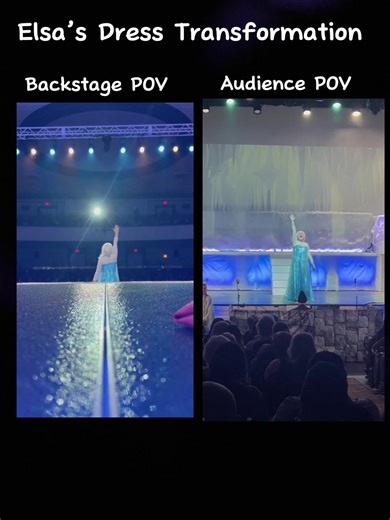 Heres a behind the scenes view of our Elsa dress transformation! #newtownstageco #frozenjr #theatre #childrenstheatre #theater #foryou #fypage