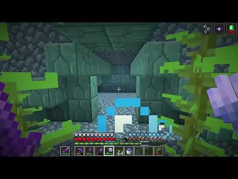 Finding the treasures of Ocean Monuments temple thingy underwater place - Minecraft
