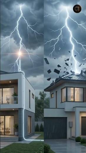 ⚡ Why do buildings have lightning rods?#CivilEngineering #Lightningprotection #ScienceFacts #Shorts