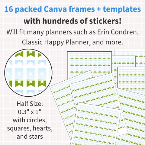 CANVA Checklists Template Bundle, 16 Blank Editable Sticker Frame Templates DIY Checklists Label Stickers Sheets, Commercial Use Drag + Drop - Etsy UK