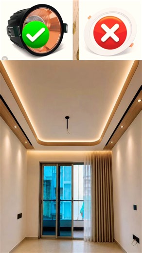 Which light is best for false ceiling? !! #falseceiling #interiordesign #shorts #bedroomceiling