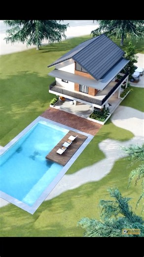 49K views · 348 reactions | House Design with Pool #smallhousedesign...