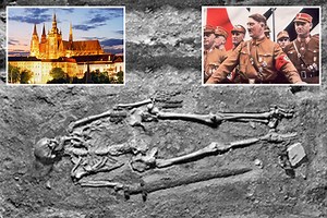 Mystery warrior skeleton used as Nazi propaganda found under castle 'still clutching sword' baffles archaeologists