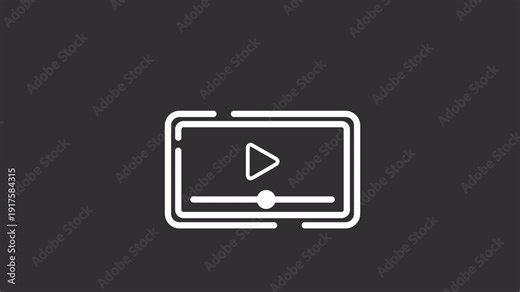 Video player media playback icon online streaming control interface