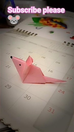 easy origami mouse 🐀#tutorial #forkids #trending #viral #shortvideo #ytshorts #cute #artwork #funny