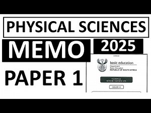 MEMO 2025 PHYSICAL SCIENCES P.1 GRADE 12 FINAL EXAM (THUNDEREDUC) MEMO 2025 PHYSICAL SCIENCES P.1