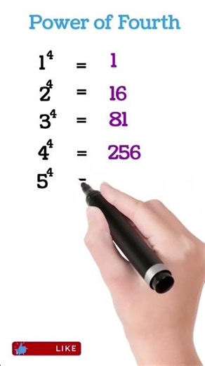 Power of 4th #maths #mathtricks #shortvideo #shorts