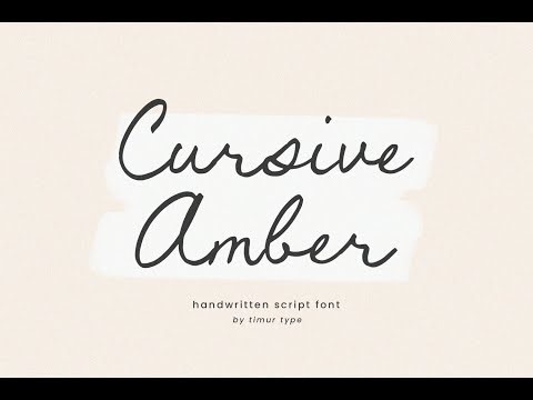Cursive Amber: Elegant Handwritten Script Font for Creative Designs