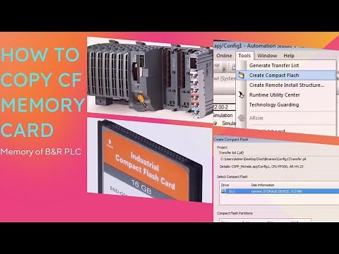 How to copy(back up) B&R PLC program(CF memory card) by using Utility Center/ B&R Automation #auto