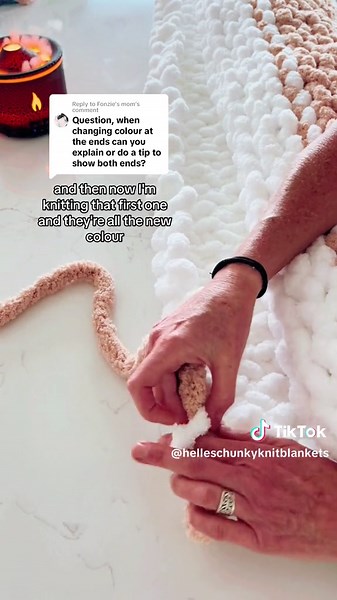 Chenille Chunky Yarn Finger Knitting Tutorial