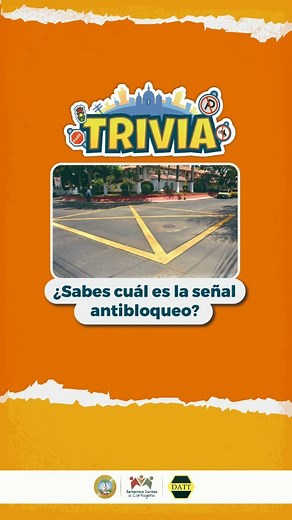 18K views · 4.3K reactions | Hoy en Trivia DATT te explicamos qué significa la señal antibloqueo. Recuerda, fueron señalizados varios puntos de la ciudad y queremos que conozcas cual es su funcionalidad para la seguridad vial. Dale clic. #DATTCartagena #SalvemosJuntosLaMovilidadad #Tránsito #Cartagena | DATT de Cartagena | Facebook