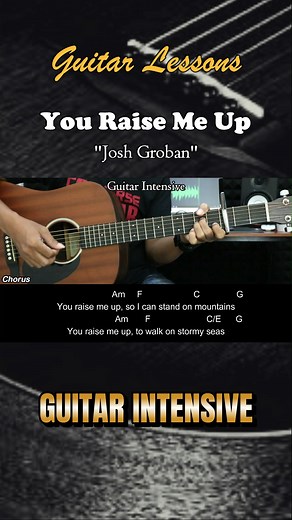 593K views · 19K reactions | You Raise Me Up - Josh Groban - Easy guitar chords Martin Guitar #youraisemeup #joshgroban #martinguitar #guitarintensive #acousticguitar #acousticcover #acoustic #tutorialgitarmudah #tutorialgitar #easychords | Guitar Intensive | Facebook