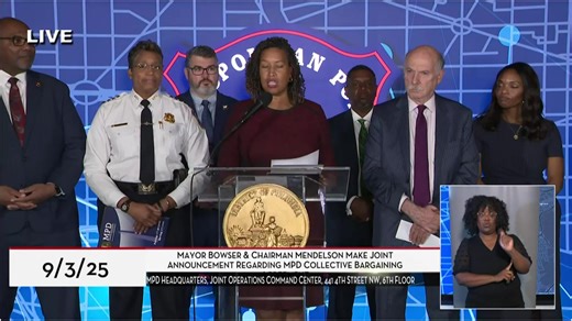LIVE: Mayor Bowser and Chairman Mendelson Make Joint Announcement Regarding MPD Collective Bargaining Agreement | Mayor Bowser