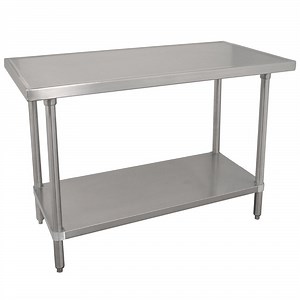 Advance Tabco VSS-366 36" x 72" 14 Gauge Stainless Steel Work Table with Stainless Steel Undershelf