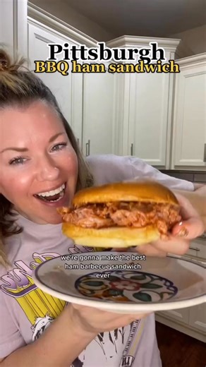Pittsburgh Ham BBQ Sandwiches are the best! Recipe below ⬇️ #pittsburghfood #pittsburghhambbq #hambbq | Stephanie Gigliotti