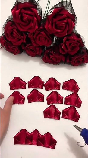 How to Make a Beautiful Red Silk Ribbon Flower | Easy DIY Flower Tutorial #diy #diyflowers #redrose
