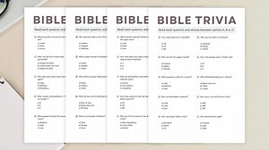 Bible Trivia Questions Game Printable | Old & New Testament Christian Party Icebreaker | Church Camp Quiz, Teens Youth Group, Sunday School - Etsy