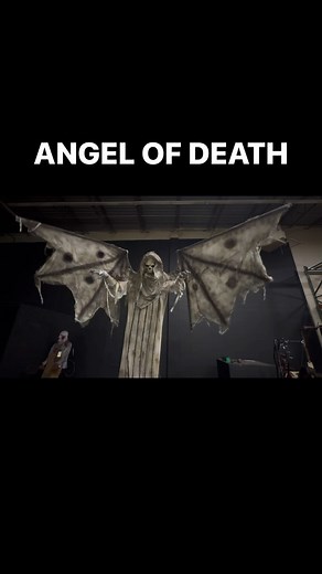 2.8K views · 168 reactions | Our massive Angel of Death animatronic rises to over 12’ tall with a 12’ wingspan! The prop on the background is over 6’ tall for reference. | POISON PROPS | Facebook