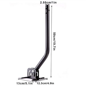 Cables Direct Online Adjustable Outdoor J-Pole Antenna Mount – Universal Satellite & HDTV Dish Bracket for Roof, Balcony, Wall Installations, Weatherproof Steel Mounting Kit