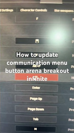 How to update communication menu button arena breakout infinite