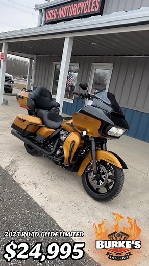 2023 ROAD GLIDE LIMITED!!!#burkesrepooutlet #fyp #motorcyclesoftiktok #bikertok #harleydavidson #harleysforsale #114 #roadglide #prospectorgold