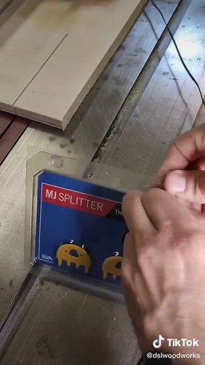 replacing my splitter! never use a table saw without a riving knife or splitter. #tablesaw #woodtok #woodworking@Microjig