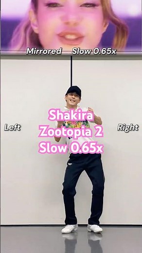 🔥3.2M Shakira “Zoo” from Zootopia 2 🦁 Dance Tutorial Mirrored 0.65x Slow | Easy Practice 💃✨ Slow ...