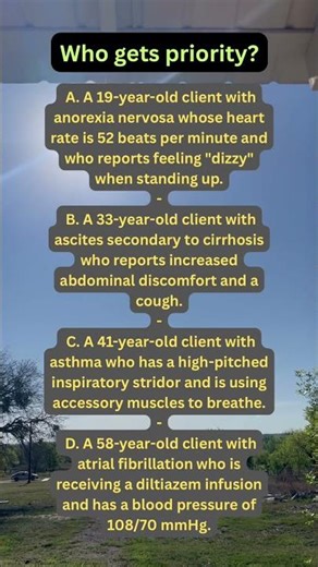 Which Patient Gets Priority? #nursing