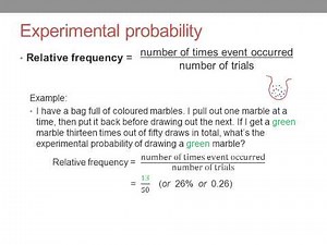 Experimental probability
