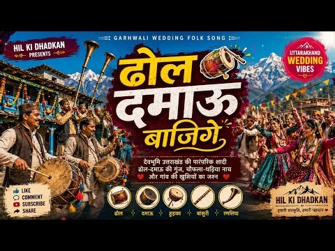Dhol Damau Bajige | Superhit Garhwali Wedding Song | ‪@HilKiDhadkan‬