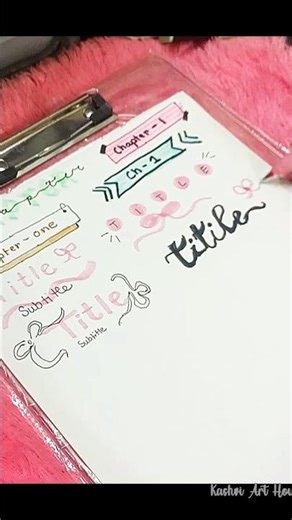 Make Your Notes 10x Prettier 😍✨ | Must TRY ✨😎🎒 | #school#viral#heading#fypシ#trending | Kashvi Art |